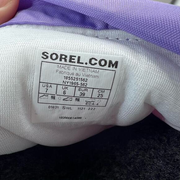 Sorel Flurry Print Adjustable Boots Purple Dahlia/Paisley Purple Big Girl 7 NWB - Picture 8 of 10